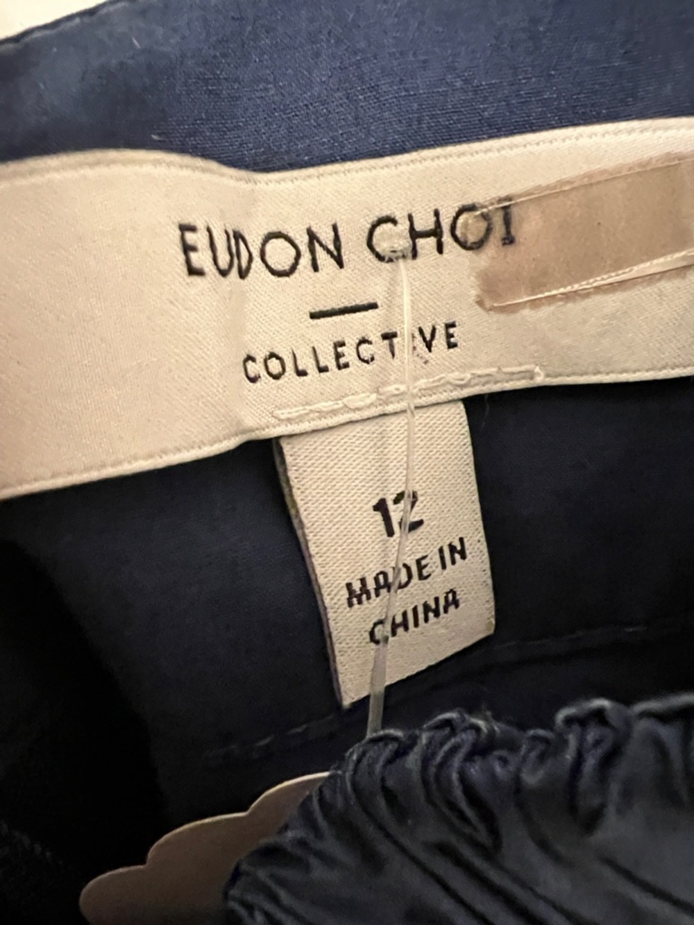 Eudon Choi Navy Blue Mini Dress with Gathered Details - Picture 7 of 10